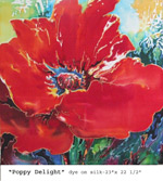 Poppy Delight, Dye on Silk